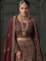 Maroon Premium Georgette Lehenga Choli